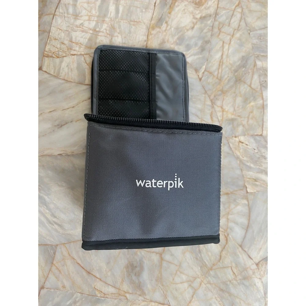 Waterpik Travel Storage Case Gray Nylon Padded Zippered Bag with Mesh Pocket